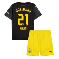 Borussia Dortmund Donyell Malen #21 Replika babykläder Bortaställ Barn 2024-25 Kortärmad (+ korta byxor)